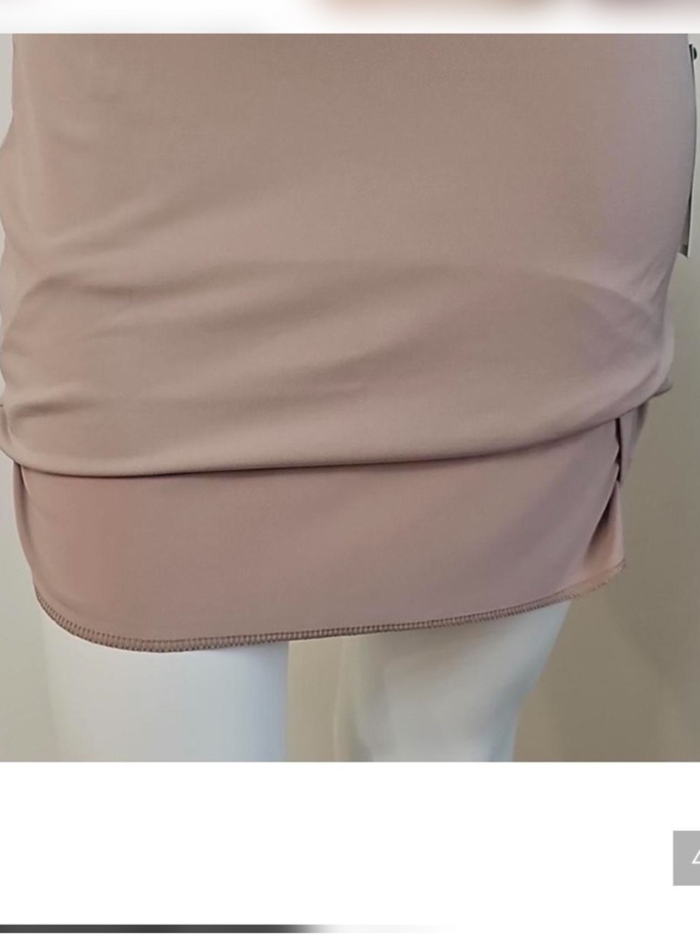 NWOT Leith Mini Bodycon Skirt Beige Size L - Picture 7 of 8